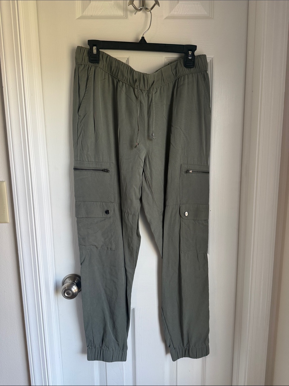 Banana Republic Olive Drawstring Cargo Ankle Pants